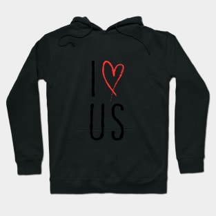 I love us with red heart Hoodie